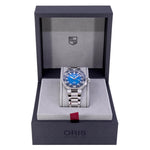 Oris 01 400 7769 4135 07 8 22 09PEB Aquis Blaues Zifferblatt Uhr