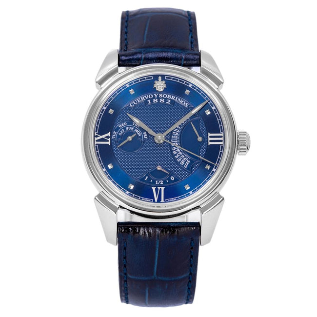 CuervoySobrinos 3194.1B Historiador Retrogardo Blaue Uhr