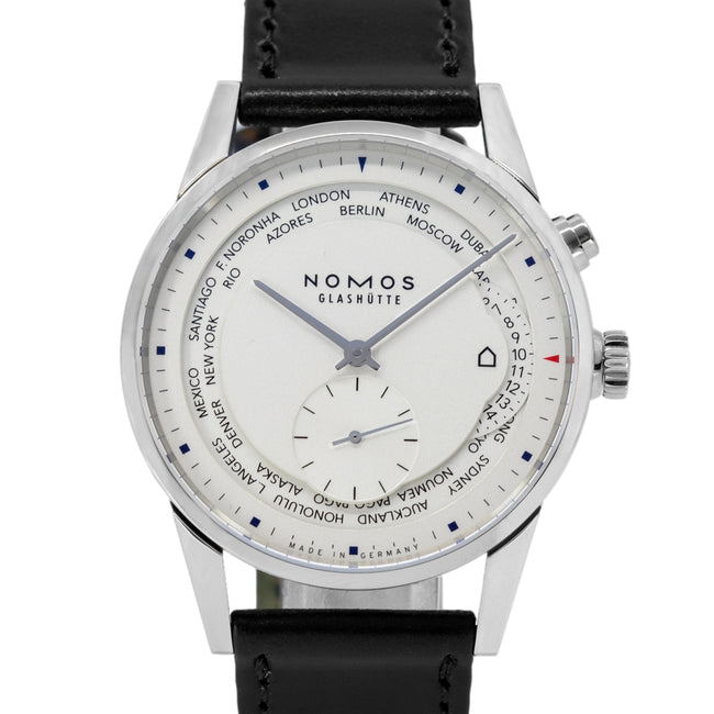 Nomos Glashutte 805 Zürich Weißes Zifferblatt Uhr