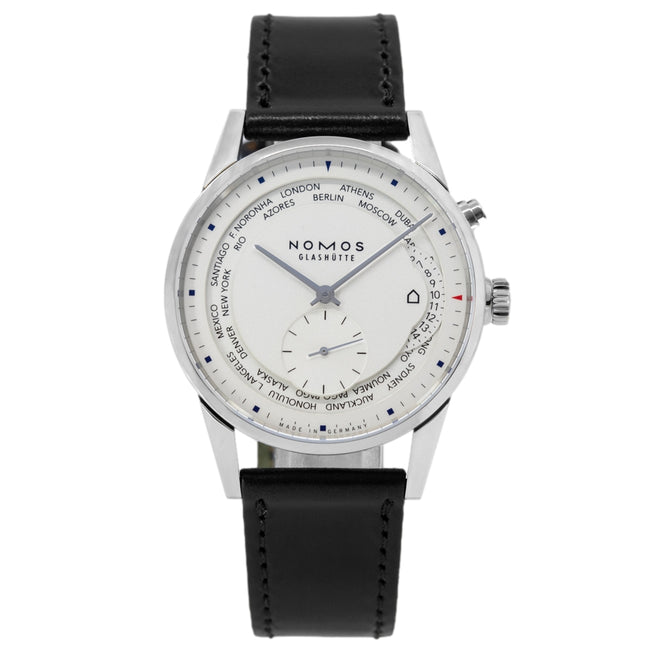 Nomos Glashutte 805 Zürich Weißes Zifferblatt Uhr