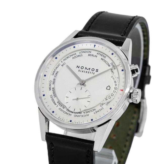 Nomos Glashutte 805 Zürich Weißes Zifferblatt Uhr