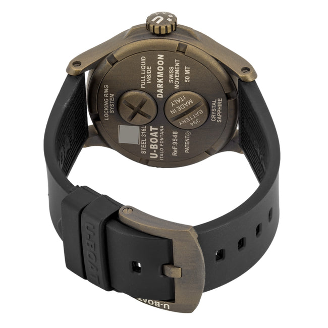 U-Boat Men's 9548 Darkmoon 44 mm Bronze Curved Dial Watch