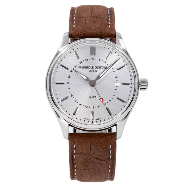 Frederique Constant FC-252SS5B6 Classics Quartz GMT Watch