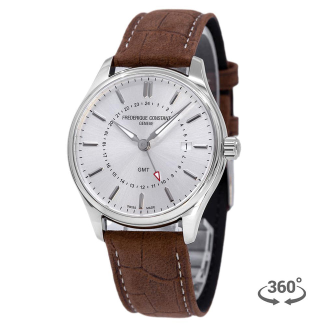 Frederique Constant FC-252SS5B6 Classics Quartz GMT Watch