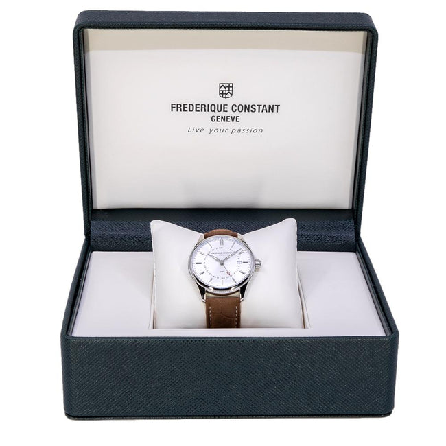 Frederique Constant FC-252SS5B6 Classics Quartz GMT Watch