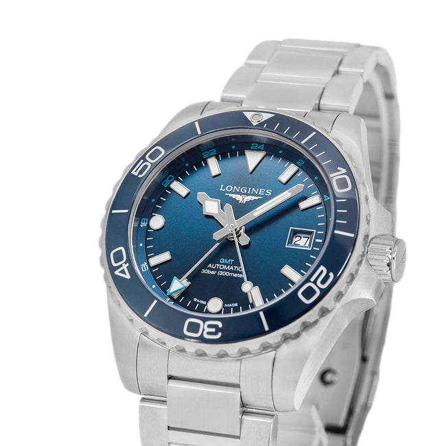 Longines Men's L3.790.4.96.6 Hydroconquest 41mm Auto GMT