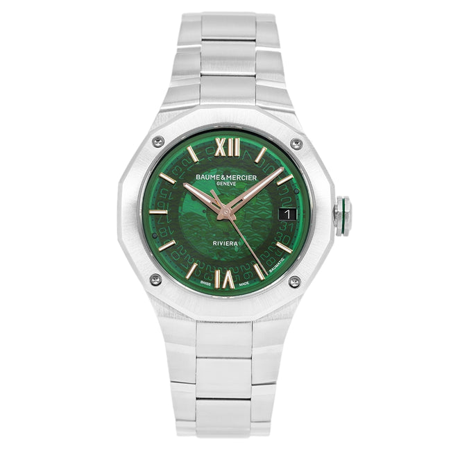 Baume & Mercier Men's 10770 Riviera 39 mm Green Dial Auto