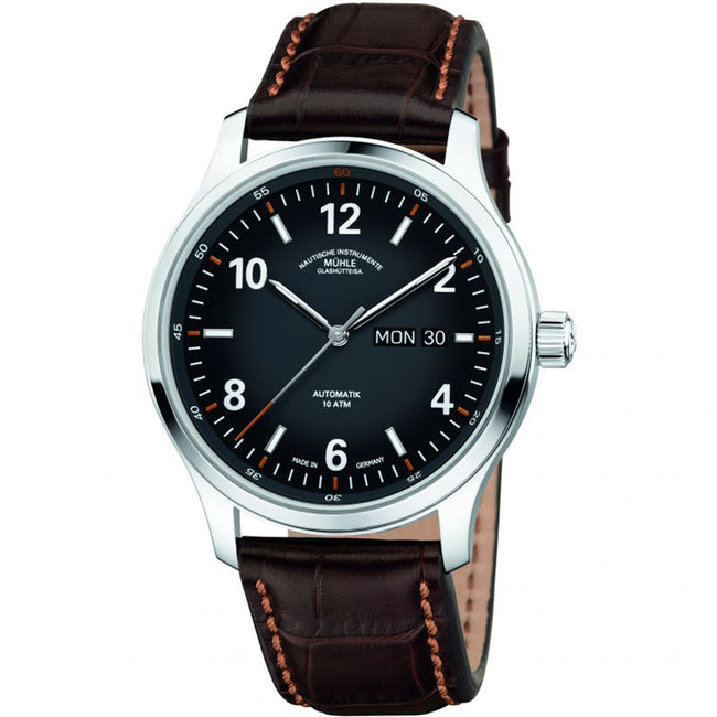 M1-43-26-LB-I-Muhle Glashutte Men's M1-43-26-LB-I Lunova Tag/Datum Black