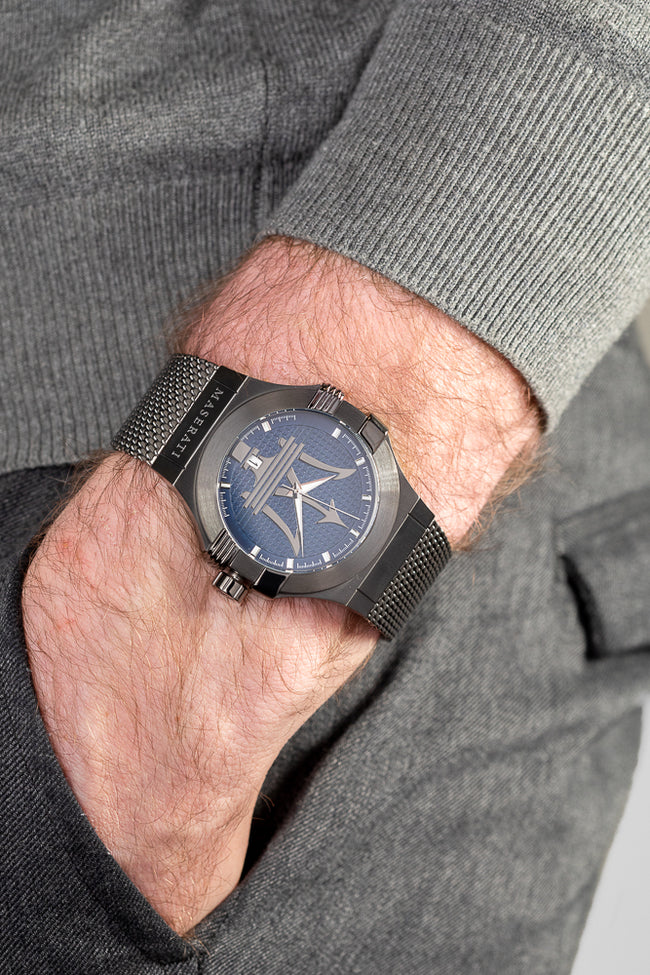 Maserati Herrenuhr R8853108005 Potenza Blaues Zifferblatt