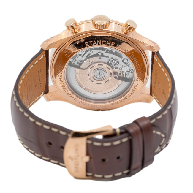 Breitling RB0117131Q1P1 Aviatior Chronograph Red Gold Watch