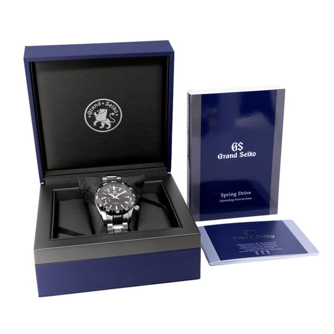 Grand Seiko Herren SBGE253G Sport Schwarzes Zifferblatt GMT Uhr