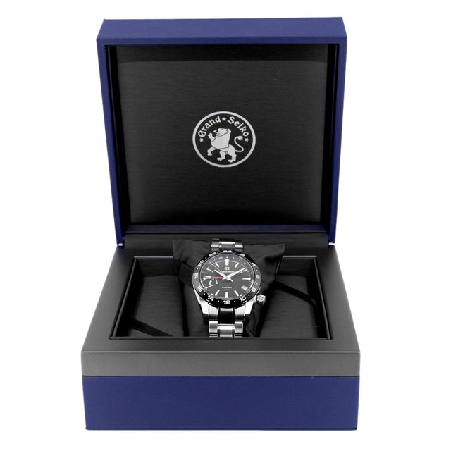 Grand Seiko Herren SBGE253G Sport Schwarzes Zifferblatt GMT Uhr