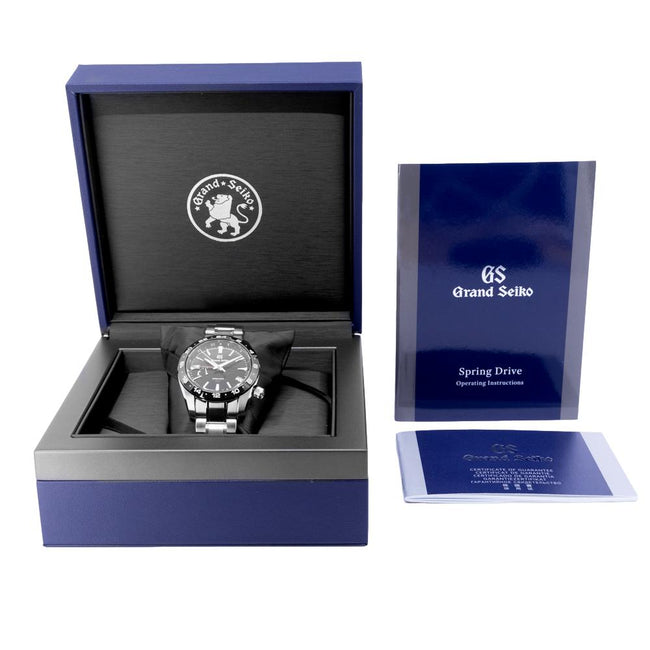 Grand Seiko Herren SBGE253G Sport Schwarzes Zifferblatt GMT Uhr