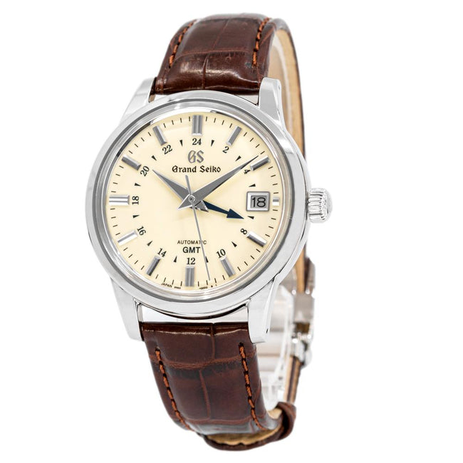Grand Seiko Herrenuhr SBGM221G Elegance Beige Zifferblatt