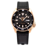 Seiko Men's SRPD76K1 Sports Black Dial Rose Gold PVD Watch