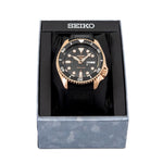 Seiko Men's SRPD76K1 Sports Black Dial Rose Gold PVD Watch