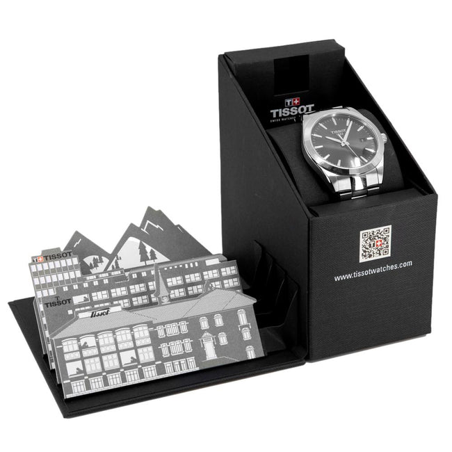 Tissot Men's T127.410.11.051.00 Gentleman Black Dial Quartz