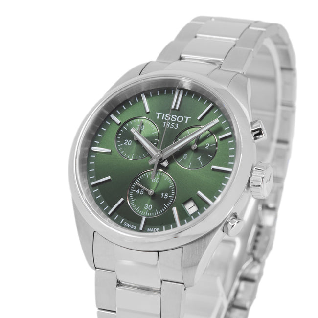 Tissot Men's T150.417.11.091.00 PR 100 Green Dial Chrono