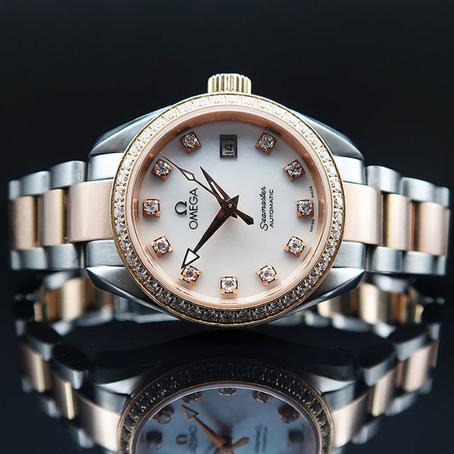 O22025342055001-Omega Ladies O220.25.34.20.55.001 Seamaster Aqua Terra Watch
