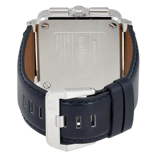 BR0394-BLU-ST/SCA-Bell&Ross Men's BR0394-BLU-ST/SCA Aviation Blue Dial Watch