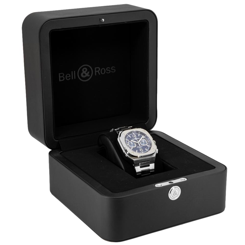 BR05C-BU-ST/SST-Bell&Ross Men's BR05C-BU-ST/SST BR 05 Chrono Blue Dial Watch