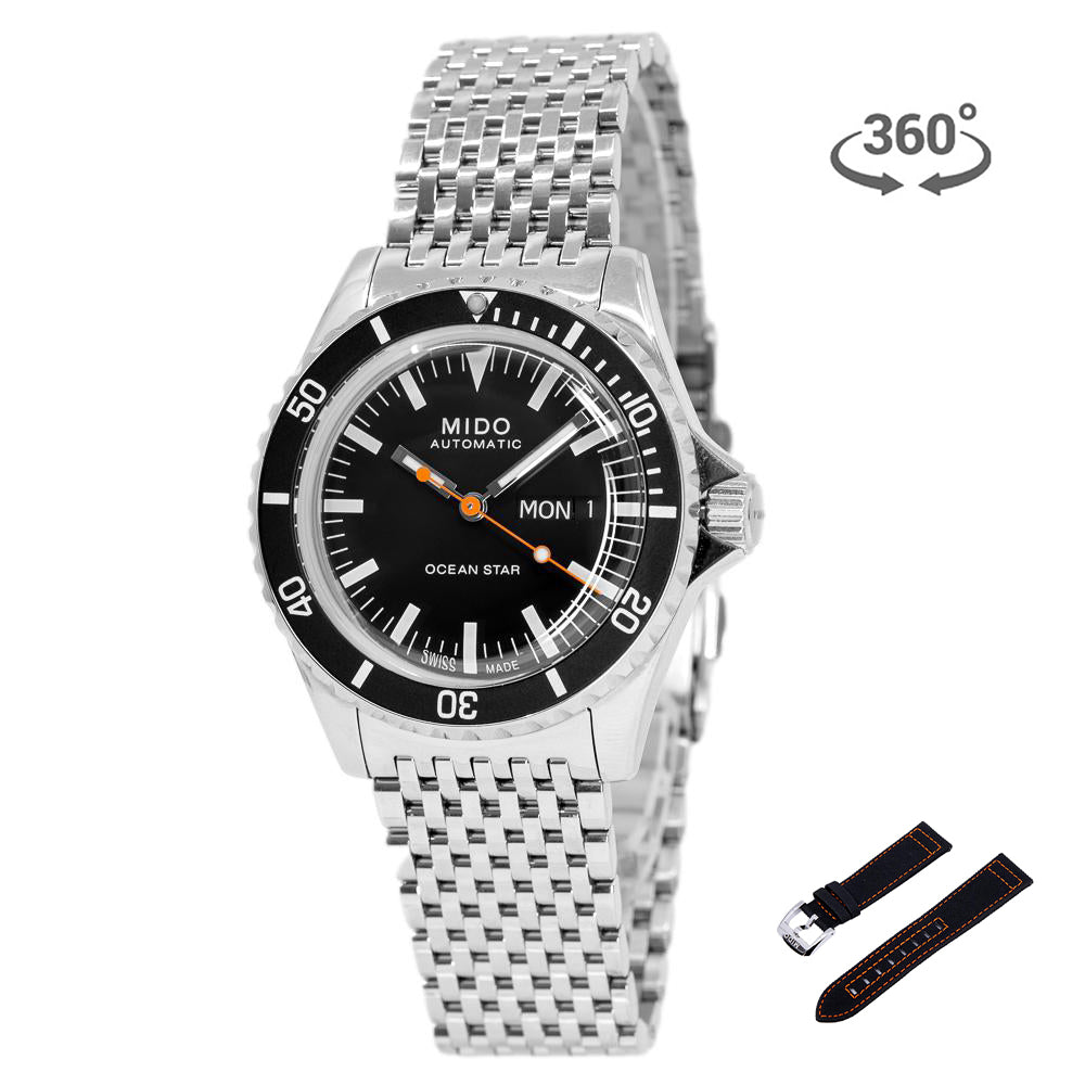 M0268301105100-Mido M026.830.11.051.00 Ocean Star Tribute Black Dial Watch