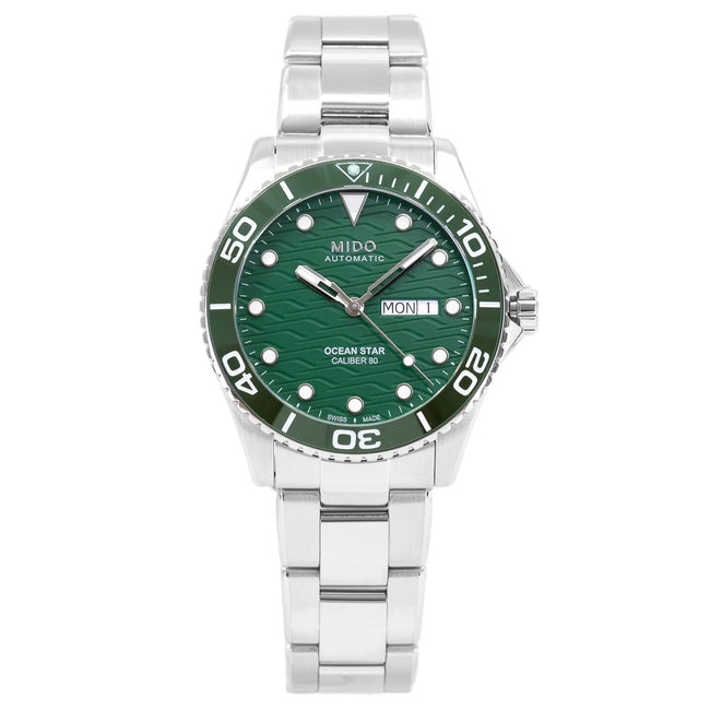 M0424301109100-Mido Men's M042.430.11.091.00 Ocean Star Green Dial Watch