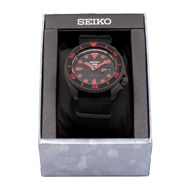 SRPD83K1-Seiko Men's 5 Sports SRPD83K1 Red Dial Watch