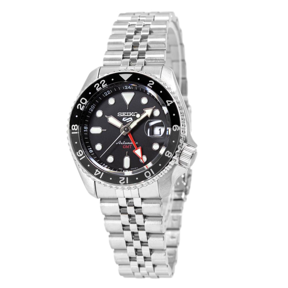 SSK001K1-Seiko Men's SSK001K1 Sports Black Dial GMT Watch