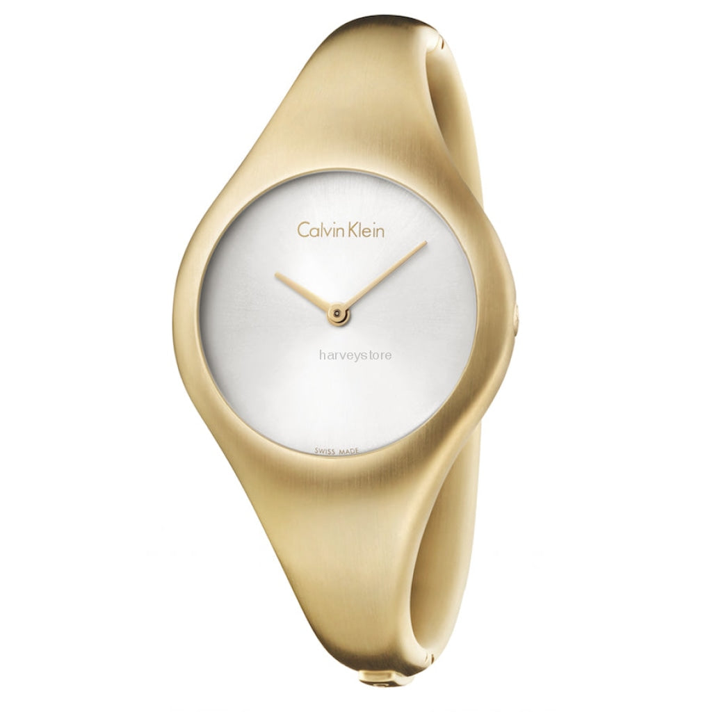 ck Calvin Klein Ladies K7G1M516 Bare Medium Gold Bangle Watch