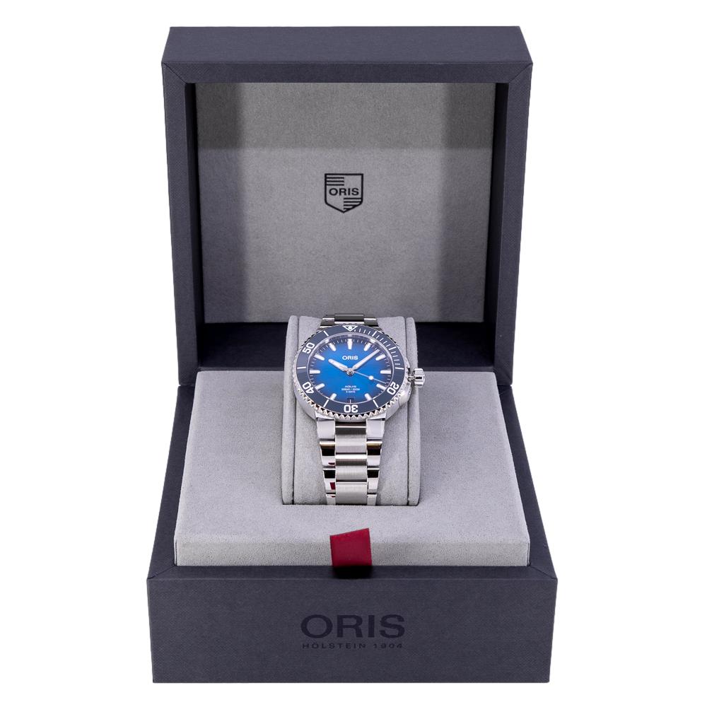 Oris 01 400 7769 4135-07 8 22 09PEB Aquis Blue Dial Watch