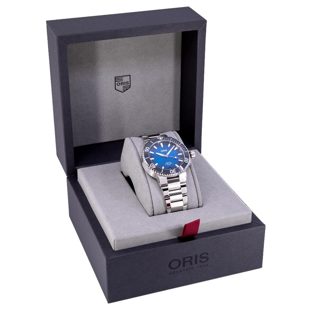 Oris 01 400 7769 4135-07 8 22 09PEB Aquis Blue Dial Watch