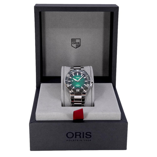 Oris 01 400 7769 4157-07 8 22 09PEB Aquis Green Dial Watch
