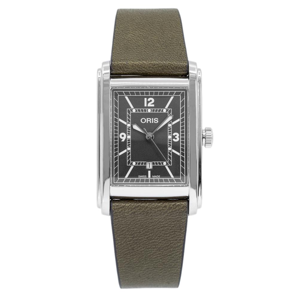 Oris 01 561 7783 4063-07 5 19 16 Rectangular Grey Dial Watch