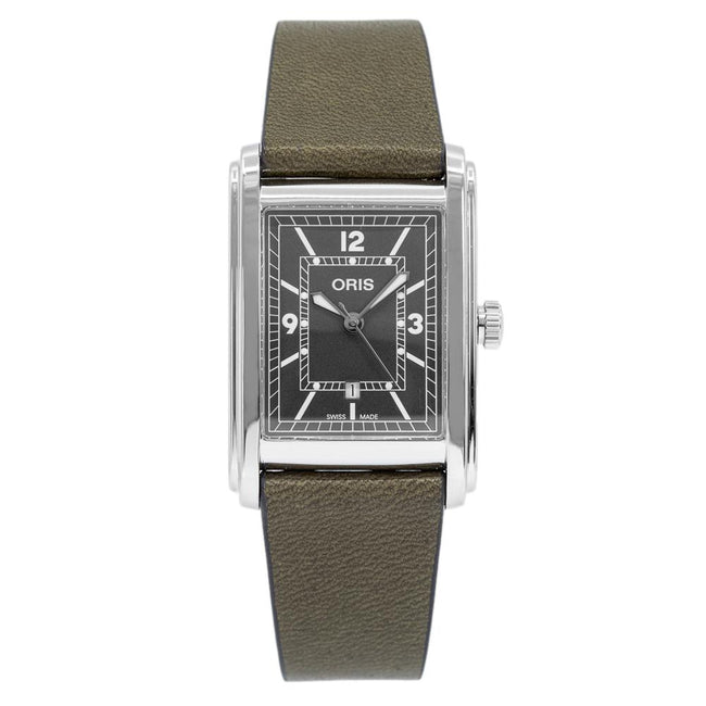 Oris 01 561 7783 4063-07 5 19 16 Rectangular Grey Dial Watch
