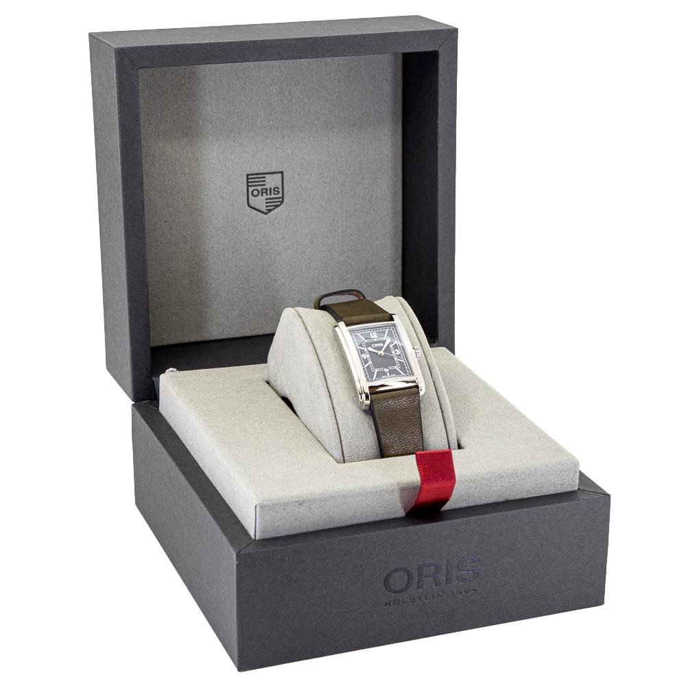 Oris 01 561 7783 4063-07 5 19 16 Rectangular Grey Dial Watch
