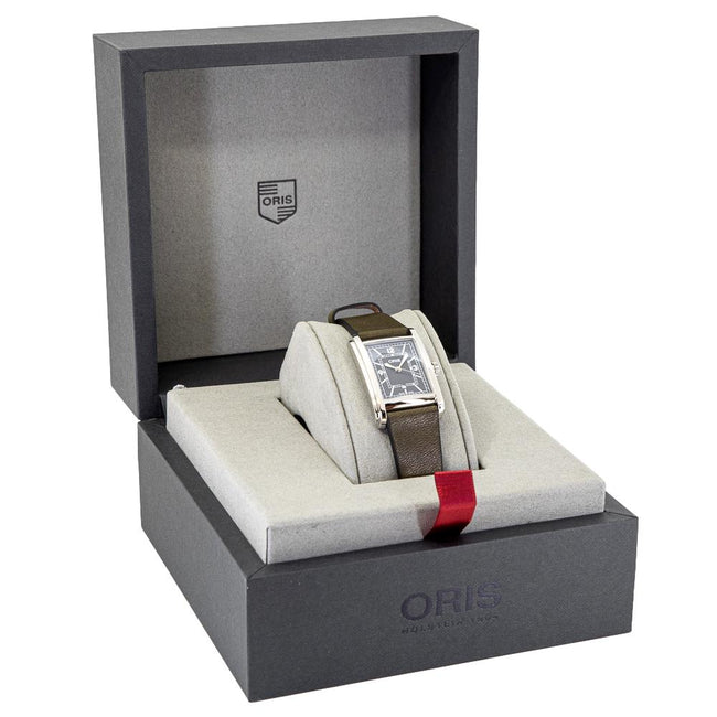 Oris 01 561 7783 4063-07 5 19 16 Rectangular Grey Dial Watch