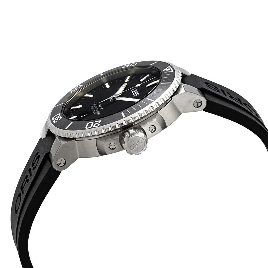 Oris 01 733 7730 4124-07 4 24 64EB Aquis Black Dial Watch