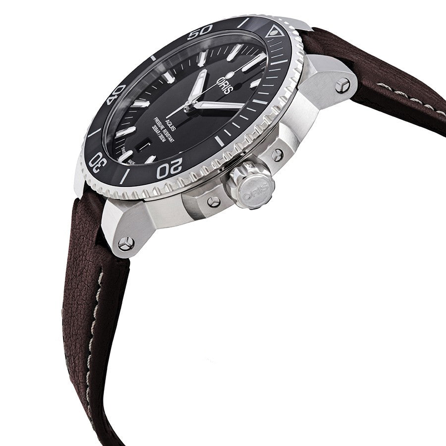 Oris 01 733 7730 4134-07 5 24 10EB Aquis Black Dial Watch