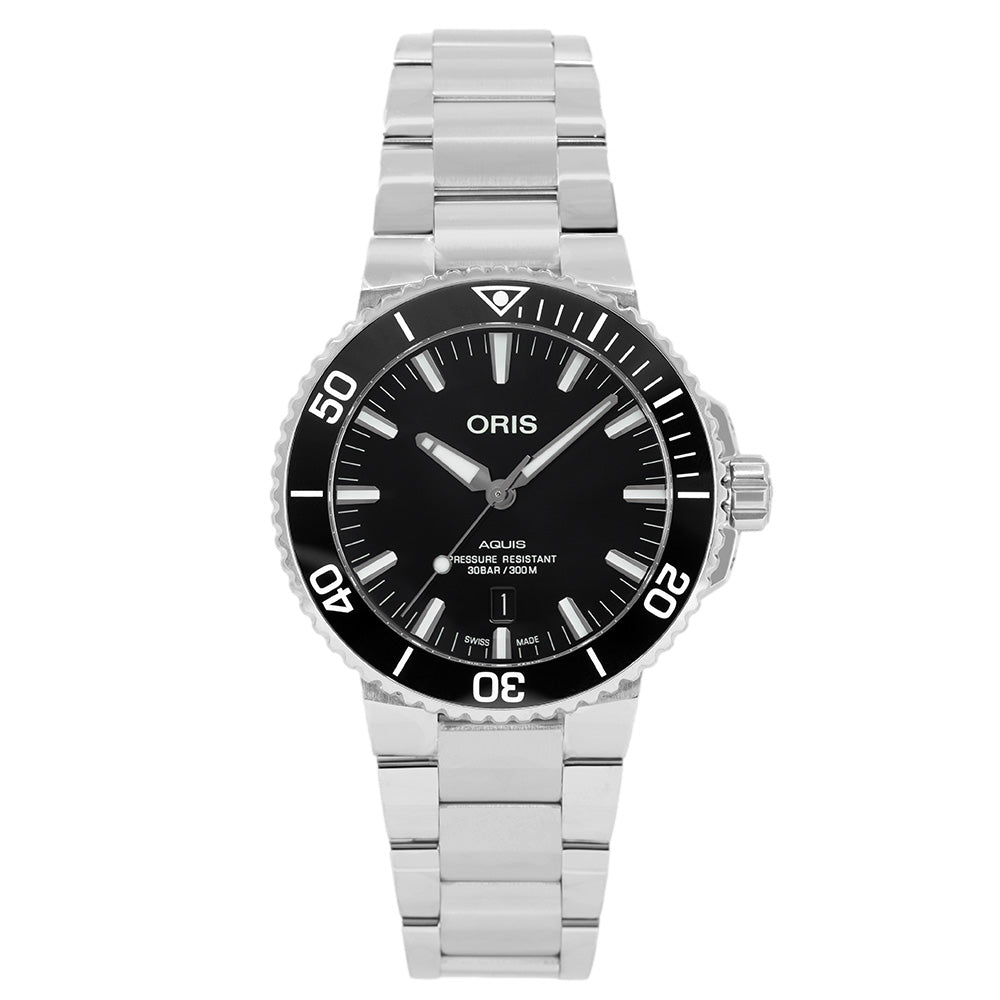 Oris 01 733 7730 4134-07 8 24 05PEB Aquis Black Dial Auto