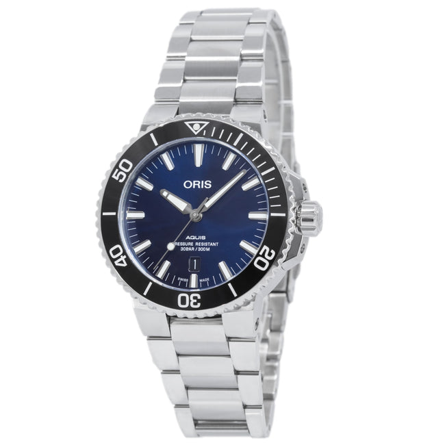 Oris 01 733 7730 4135-07 8 24 05PEB Aquis Blue Dial Auto