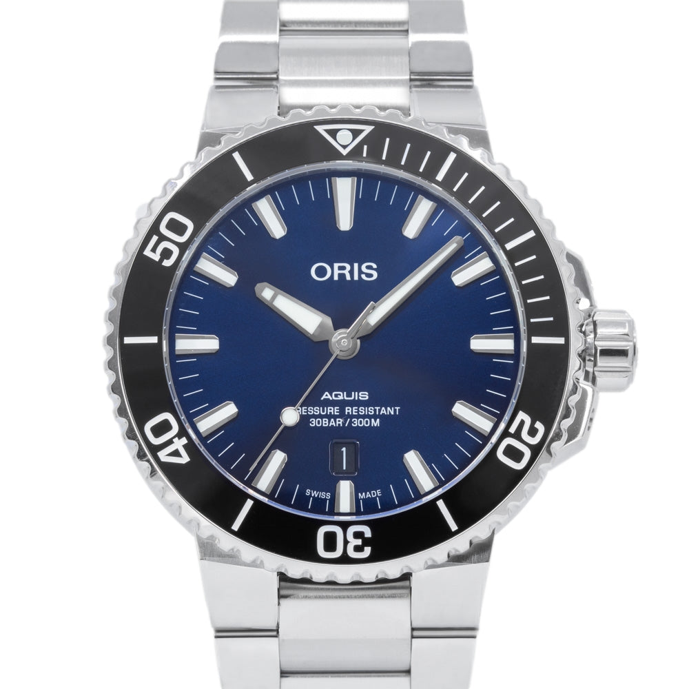 Oris 01 733 7730 4135-07 8 24 05PEB Aquis Blue Dial Auto
