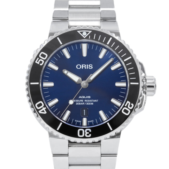 Oris 01 733 7730 4135-07 8 24 05PEB Aquis Blue Dial Auto