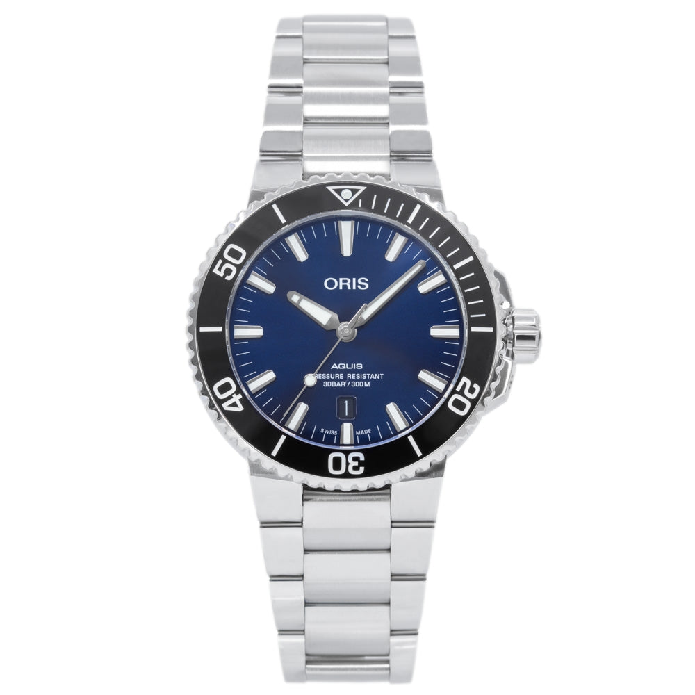 Oris 01 733 7730 4135-07 8 24 05PEB Aquis Blue Dial Auto