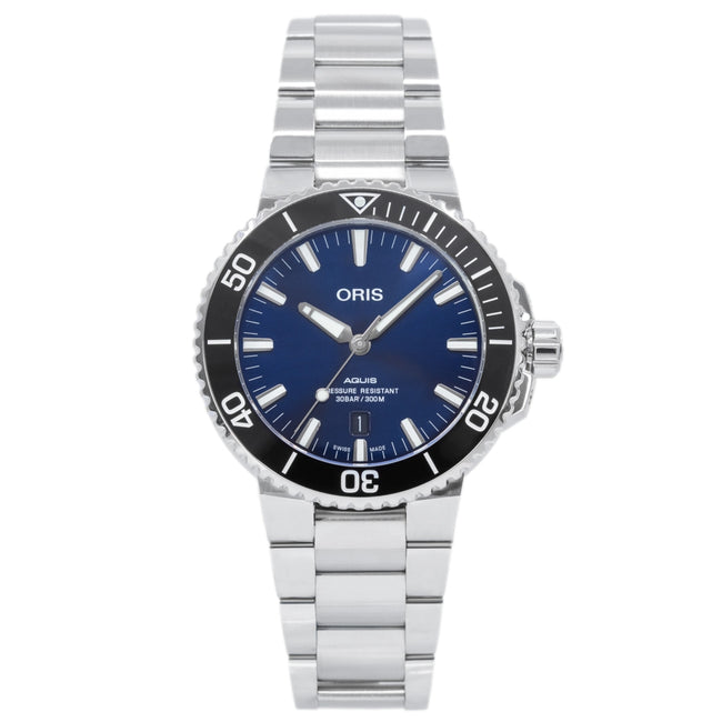 Oris 01 733 7730 4135-07 8 24 05PEB Aquis Blue Dial Auto