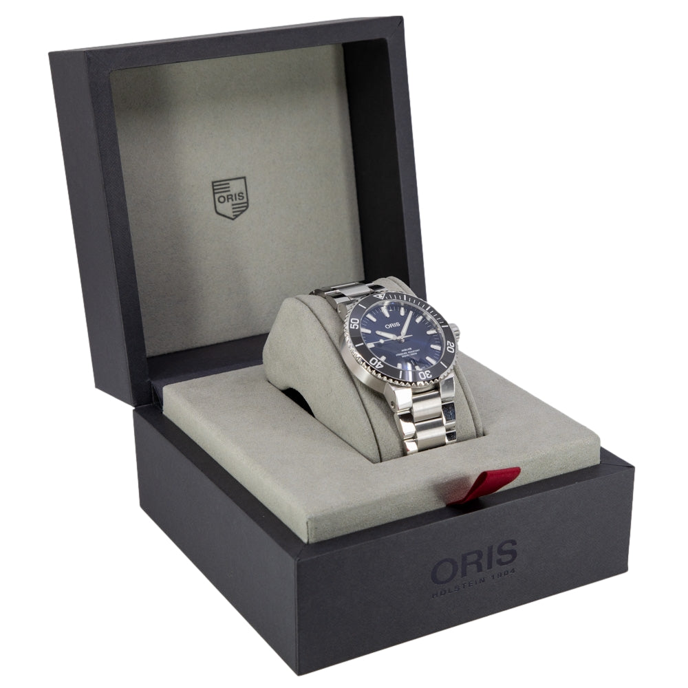 Oris 01 733 7730 4135-07 8 24 05PEB Aquis Blue Dial Auto