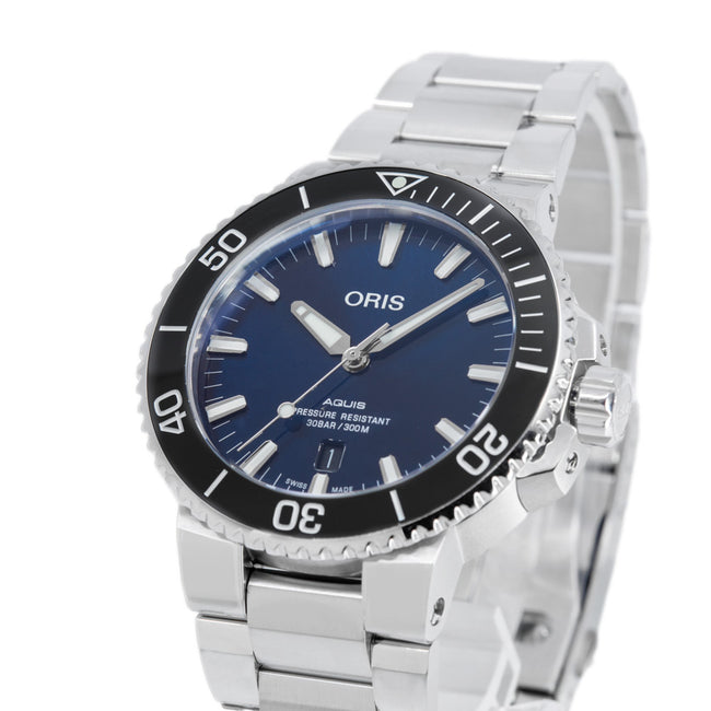 Oris 01 733 7730 4135-07 8 24 05PEB Aquis Blue Dial Auto