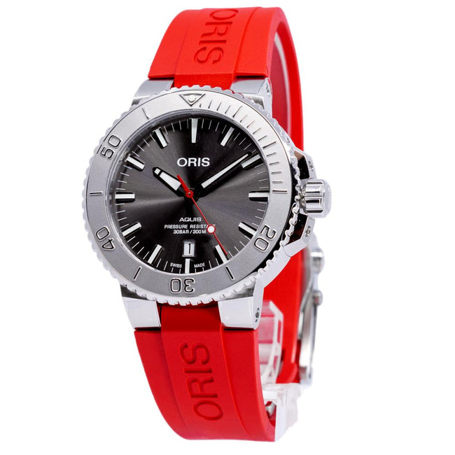 Oris 01 733 7730 4153-07 4 24 66EB Aquis Grey Dial Watch