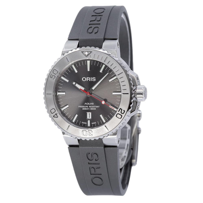 Oris 01 733 7730 4153-07 4 24 63EB Aquis Grey Dial Watch