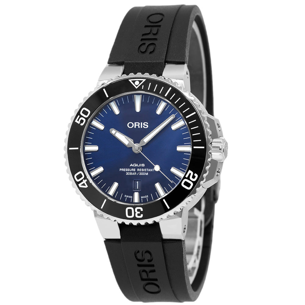 Oris 01 733 7732 4135-07 4 21 64FC Aquis Blue Dial Auto